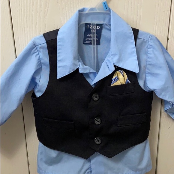 IZOD Black and Blue 3 Piece Suit - Picture 2 of 7